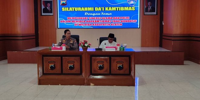 Kasad binmas Klaten dan ketua Da'i kamtibmas sebagai pembicara koordinasi jelang Romadhon 2026